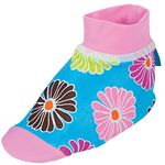 Sun Smarties Pair of UPF 50+ Non-Skid Surf Style Sand and Water Socks X-Small Floral