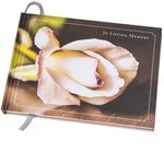 Global Printed Products Funeral Guest Book Flower 9"x7"