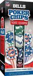 Masterpieces Casino - NFL Buffalo Bills - 100 Piece Poker Chip Set with Tray