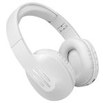 ZIHNIC Bluetooth Headphones Over Ear, 5 EQ Modes Wireless Headphones, Foldable Lightweight Headset with Deep Bass, HiFi Stereo, Microphone for Online Class,Office,PC,Phone(White)