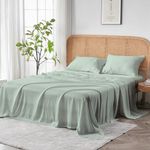 Sijo AiryWeight Tencel Sheet Set, 100% Lyocell Derived from Eucalyptus, Buttery Soft, Architectural Digest 2022 Best Cooling Sheets Winner - 3pc - 2 Pillowcases 1 Fitted (Sage, Queen)