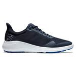 FootJoy Men's FJ Flex Golf Shoe, Navy/White/Blue, 10