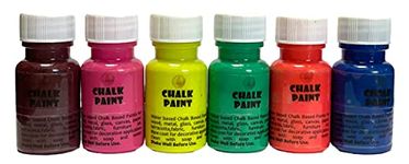 Krinjal Creations chalk acrylic paints with matte finish for MDF, Wood, Home Decor, Canvas, Paper, Terracotta, Fabric, Decoupage, DIY Art & Craft | Pack of 6 | 20ml each | (Tribal)