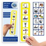 Bedtime Routine Kids Daily Schedule – Visual Schedule for kids with Autism – Calendar Pocket Chart – Autism Learning Materials – Special Education