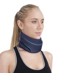 Neck Brace for Neck Pain and Support - Soft Foam Cervical Collar for Sleeping - Wraps Keep Vertebrae Stable and Aligned for Relief of Cervical Spine Pressure for Women & Men (Dark Blue-S)
