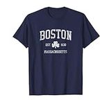 Boston MA T-Shirt Vintage Shamrock 