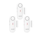 TECKNET Door Alarm Sensor, Window Alarm Sensors, 2-in-1 Alarm & Chime, 3-level Volume Control, Door Sensor Alarm for Home Security, Wireless Burglar Alarms for House, Shop, Office, Garage (3 PCS)