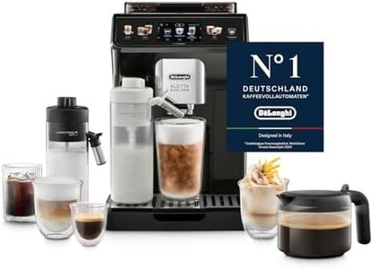 De’Longhi Eletta Explore - Perfetto Kaffeevollautomat mit LatteCrema-Milchaufschäumer, 50 Getränke inklusive Cold Brew auf Knopfdruck, farbiges Touch-Display, Dunkelgrau (ECAM452.67.G)