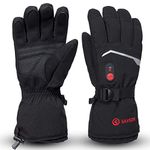 SAVIOR HEAT Heated Gloves, Unisex Rechargeable Battery Powered Electric Heating Glove for Winter Outdoor Working Snow Ski Snowboarding Hunting Snowmobiling Motorcycle Riding (Black S66B, Medium)