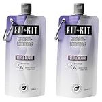 FitKit Caffeine Gentle Repair Shampoo & Conditioner - Supports Healthy Hair Growth & Helps to Prevent Hair Loss - Coconut Milk Provides Moisture & Softness to Dry Hair - 200ml x 2