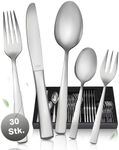 RÖSLE Elegance Cutlery Set for 6 People, 30-Piece High-Gloss Polished Cutlery Made of 18/10 Stainless Steel, Premium Cutlery, Dishwasher-Safe Cutlery in Elegant Gift Box