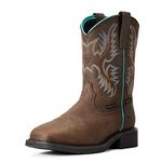 ARIAT Women's Krista Waterproof Steel Toe Work Boot Western, Dark Brown, 11 Wide