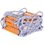 LZ.MZXU Rope Ladder, Fire Escape Ladder 5M/16.4FT with 2 Hooks Fire Escape Safety Rope Portable Emergency for Window Balcony Homes Guardrail