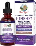 MaryRuth Organics Elderberry Syrup Extra Strength, USDA Organic Elderberry, Sugar Free Adults & Kids Immune Support Supplement for Ages 1+, Clean Label Project Verified®, Vegan, Gluten Free, 2 Fl Oz