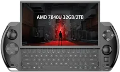 GPD Win 4 2023, Portable Handheld Game Console 6" Touchscreen 1920X1080 Mini Laptop UMPC Win 11 CPU AMD Ryzen 7 7840U 32GB LPDDR5 RAM/2TB M.2 NVMe 2280 SSD Black