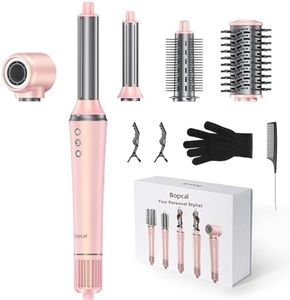 5 in 1 Air Styler - Automatic Wrap Curlers Hair Dryer Brush 110000 RPM for Fast Drying Frizz-Free Curling Straightening Volumizing Smoothing, No Heat Damage,Gifts for Women