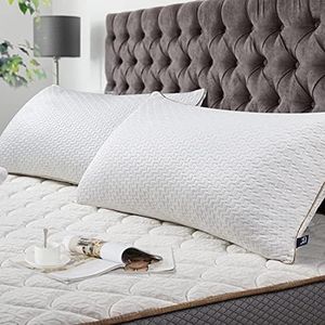 BedStory Kopfkissen 40x80 2er Set mit abziehbarem Bambusfasern Bezug, Antimilben und antibakteriell Kissen aus 950g x 2 Mikrofasern, hypoallergen bequemes Weiches und atmungsaktives Kissen
