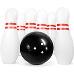 Novelty Place Giant Inflatable Bowling for Children, One 14 Inch Ball with Six 22 Inch Pins