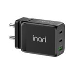 INARI 65W GaN Charger | 65 watt Type c Charger for MacBook | 65w pd 3.0 Charger for iPhone Samsung Galaxy Pixel | PPS 2.0 Support | 65w 3 Port Charger with 2 Year Exchange Warranty by Inari - Black