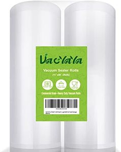 Premium! VacYaYa 2 Pack 11x50 Embossed Food Saver Seal a Meal Vacuum Sealer Packing Bags Rolls for Food Saver, Seal a Meal Vac Sealers Heavy Duty Commercial, BPA Free,Sous Vide Vaccume Safe, Cut to Request Size
