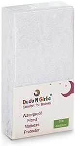 Dudu N Girlie Crib Mattress Protector 90 x 40 Waterproof - Breathable Terry Towel Deep Bedside Crib Mattress Protector -Topper Cover kids mattress protector waterproof.