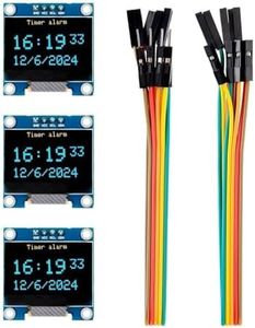 KEAcvise 3pcs 0.96 inch OLED Display Screen Module - Compact self-Luminous ssd1306 i2c mini LCD Screen for arduino Projects