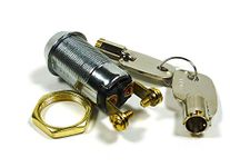 Philmore 5/8" On/Off Key Switch Lock SPST Key Removable On Or Off with 2 Keys and Nut; 30-10078
