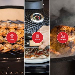 KAMADO BONO 25-Inch Ceramic Grill – Outdoor Charcoal BBQ Smoker