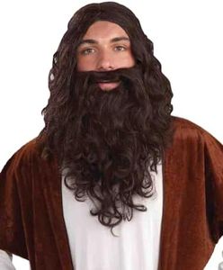 Forum Novelties Rubie's Mens Biblical Wig Beard Set Novelty-and-Amusement-Toys, Brown