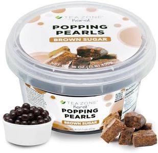 Tea Zone 1lb Brown Sugar Popping Pearls, Bursting Pearls for Teas, Shakes,Smoothies, Dessert Toppings