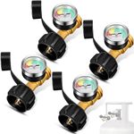 Saysurey 4 Pack Upgraded Propane Tank Gauge Propane Level Indicator with Color Coded Dial for 5lb-40lb Propane Tank Propane Gas Pressure Meter with QCC1/ Type1 Connection for BBQ Gas Grill Cylinder RV