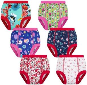 BIG ELEPHANT 6-Pack Potty Training Pants – 100% Cotton Absorbent Toddler Underwear for Boys and Girls, 9-10Y