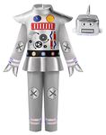 ReliBeauty Robot Costume for Kids Toddler Boys Costume Toddler,3T/100 Silver