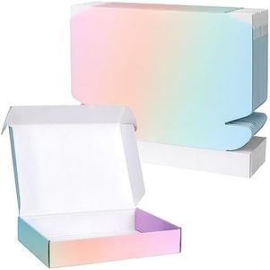 DERZIFUN 11x8x2 Shipping Boxes Set of 40, Purple Corrugated Cardboard Packaging Box, Shipping Box for Small Business, Literature, Packing Supplies