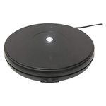 fotoconic Black Electric Motorized Rotating Turntable Display Stand with LED, 10 Inch / 25cm Diameter, 10KG Centric Loading for Shop Display