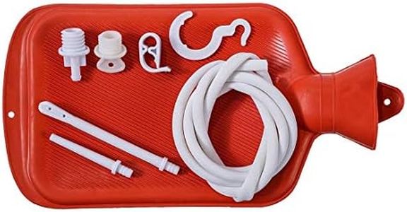 Enema Bag Kit 2 Quart Home Water & Coffee Colon Cleansing Kit BPA Free Hot-Water Bag with 5 Foot Long Hose