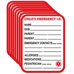 Remarkable Infant I.C.E. (in Case of Emergency) Car Seat Sticker Safety Information - Child Emergency Contact Car Seat Safety Alert Attachment Tag Stickers (8 Pack)