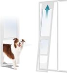 Dog Door for Sliding Glass Door with Lock, Dog Doors 37 x 32cm, Aluminium Pet Door for Cats and Dogs Adjustable Height 175-190cm Doggy Door for Sliding Doors (M)