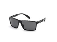 adidas Men's Injected Sun Glasses Round Sunglasses, Shiny Black/Smoke Polarized, 63/12/130, Shiny Black / Smoke Polarized, 63/12/130