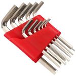 Hi-Spec 11pc Small Metric Hex Allen Key Wrench Tool Set. 1.27-6mm Long and Short Arm Sizes of Hard Cr-V Alloy in a Compact Holder