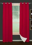 Safdie & Co. 51257.2Z.23 Curtain Panel Brick Blackout 84L Red 2 Pcs Set Curtain Panel Brick Blackout 84L Red