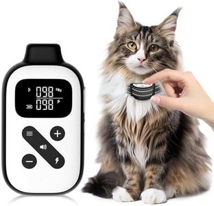 Ultra-Small Cat Shock Collar with Remote, Pocket-Sized 3300Ft Cat Training Collar with Shock/Vibration/Beep/Vibration&Beep 4 Modes, Mini Waterproof Shock Collar for Cats with 200-Level for Misbehavior