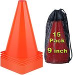 9 Inch Cones Sports, 15 Pack Orange