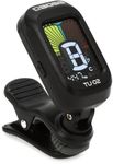 BOSS Chromatic Clip-On Tuner for Guitar, Bass and Ukulele | Reliable and Precise Battery Powered Tuner with High-Contrast Color Display (TU-02)