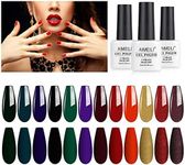AIMEILI Red Glitter Emerald Green B