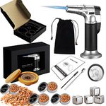 RoseFlower Whiskey Smoker Kit, Cocktail Smoker Kit for Whiskey, Drinks, Bourbon, Steak, Fish and Cheese - Infused Fruity Smoke Flavor - Gift Sets for Wine Lover - Home/Garden/Barbecue