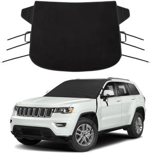 Windshield Cover for Ice Snow for 2024 Jeep Grand Cherokee 600D Windshield Snow Cover Heavy Duty Standard Winter Frost Hail Protector for 2022 2023 Grand Cherokee All Weather Accessories