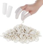 HEQU 500pcs Finger Cots Disposable Finger Protector Finger Support High Elastic Protect Sleeves, General Latex Nail Cover, Fingertips Protective for Handmade Industrial Apply