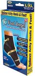 Foot Angel FALW-MC24/6 Anti-Fatigue Compression Foot Sleeve for Plantar Fasciitis Relief, Large/X-Large, Black, L-XL