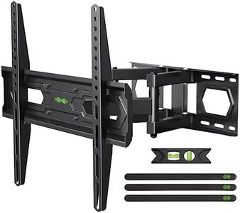 USX MOUNT TV Wall Mount for 32-65 inch Flat Screen/LED/4K TVs up to 110lbs, Full Motion TV Bracket, Swivel/Tilt TV Mount with Articulating Dual Arms, Max VESA 400x400mm, Fits 12/16" Wood Stud